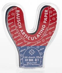 Изображение товара «Бумага окклюзионная ВК-81 40мкм син/красн подкова шт. N150»