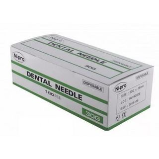 Изображение товара «Иглы карпульные 0.3х21мм Ni-pro (Корея) 30G дентал шт. N100»