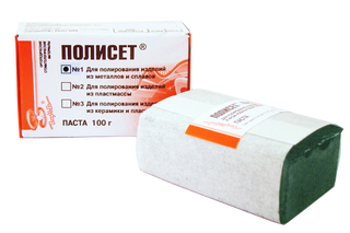 Изображение товара «Паста Полисет №1 д/полирования изд из нерж стали меди и КХС 100г уп.N1»