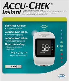 Изображение товара «Глюкометр Акку Чек ИНСТАНТ(10 тест-пол,ручка,10 ланц)б/пров передача дан шт. N1»