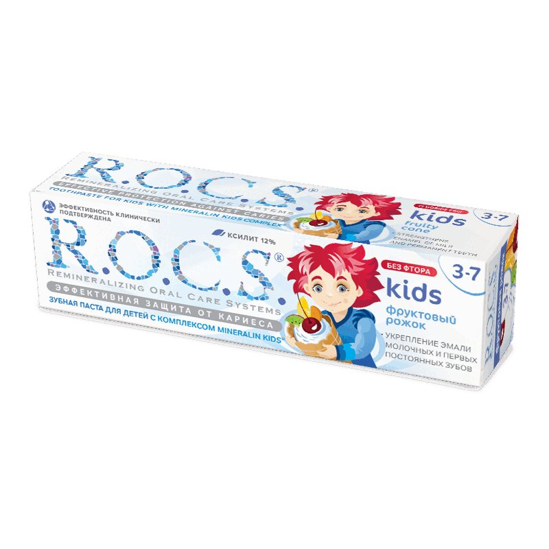 Зуб/паста РОКС "Фруктовый рожок" д/детей туба. 45г N1