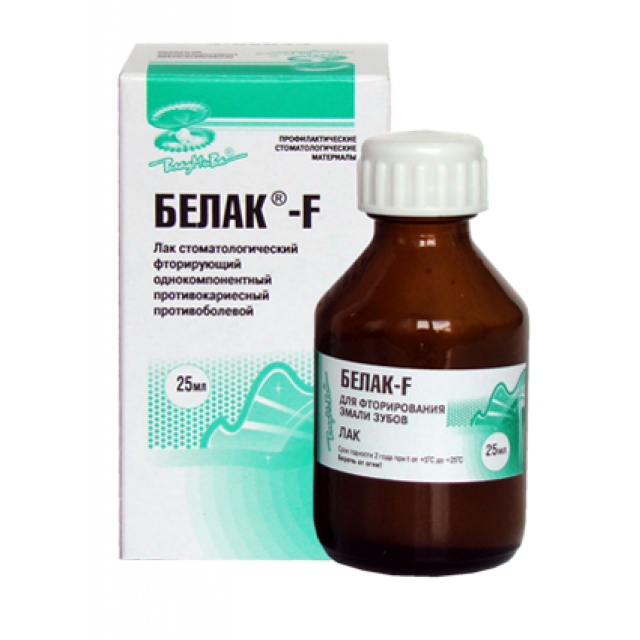 Белак F однокомпон фторирующий прозрачный лак фл.25мл N1