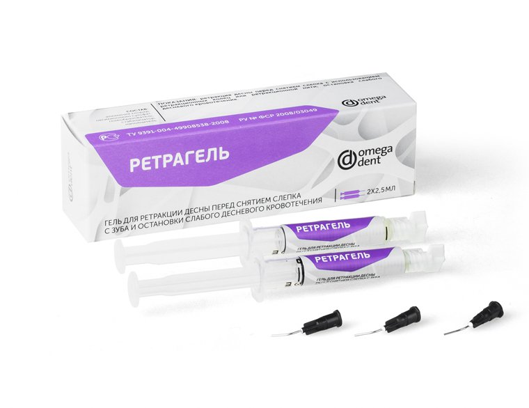 Ретрагель гель д/ретракции десны набор шприц. 2,5мл N2