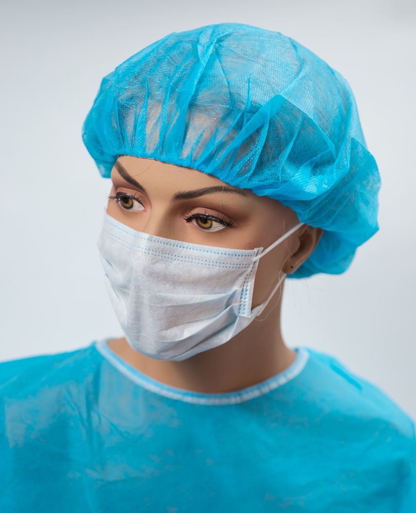 Шапочка-берет кругл "Кометалайн" ГОЛУБАЯ (арт. FN 15-04) пл 17 н/ст шт. d50см N1