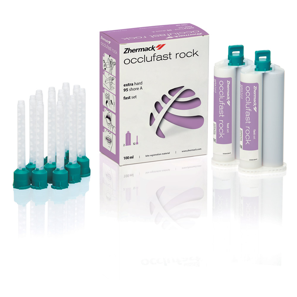 А-силикон для регистрации прикуса Окклюфаст Рок 2*50,12 шт.смес шт. N1