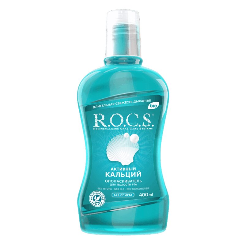 Зуб/ополаскиватель РОКС "Активный кальций" фл. 400мл N1