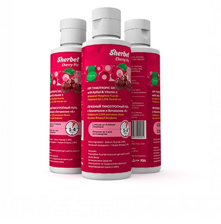 АПФ гель Sherbet APF Thixotropic Gel 1,23% вишневый пирог д/фтор 500мл шт. N1