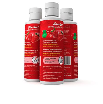АПФ гель Sherbet APF Thixotropic Gel 1,23% клубничный рай д/фтор 500мл шт. N1