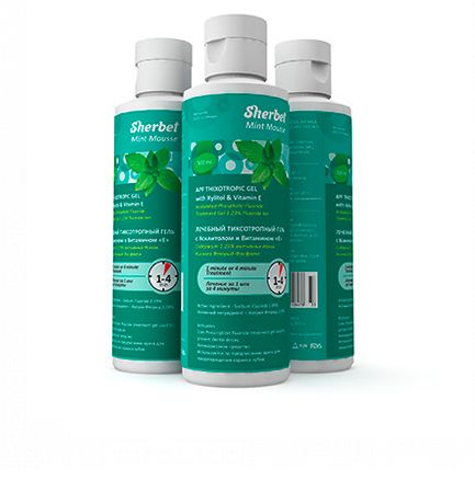 АПФ гель Sherbet APF Thixotropic Gel 1,23% ментол д/фтор 500мл шт. N1