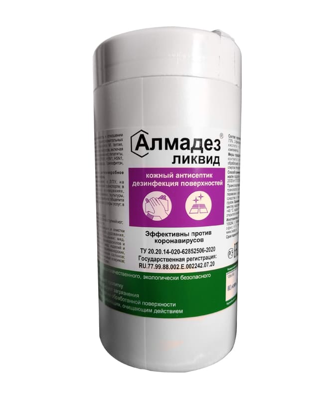Салфетки дезинф Алмадез-ликвид банка шт. N60